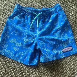 Island Vibes Blue Tropical Swim Shorts